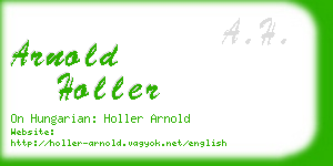 arnold holler business card